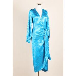Sz 4 Never Fully Dressed Turquoise Sundazed Summer Vienna Wrap Dress NWOT